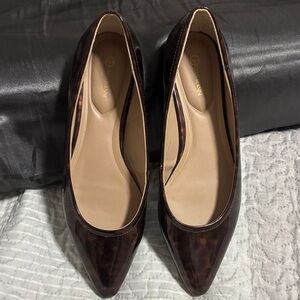 Giani Bernini Women’s Pointed-Toe Tortoiseshell Patent Flats